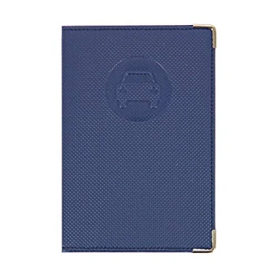 Imagen de COLORPOP 550041 Portapapeles para vehículo con Acabado en Carbono, Color Azul Marino y Funda Transparente Tarjeta Gris