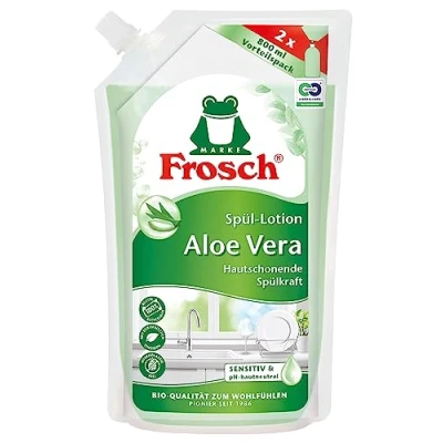 Imagen de Frosch Loción de enjuague aloe vera, detergente para manos sensible, muy buena tolerancia a la piel, bolsa recambio, 800 ml