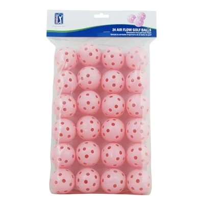 Imagen de PGA Tour Air Flow Übungs Golfball Set de 24 Bolas para práctica Golf Flujo Aire, Unisex, Rosa