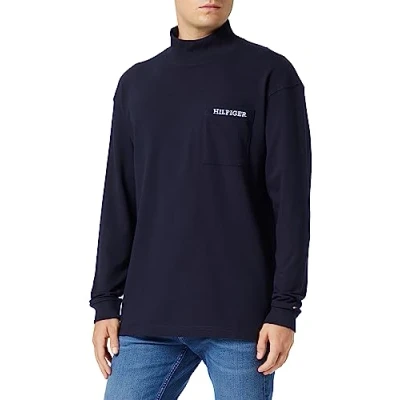 Imagen de Tommy Hilfiger Monotype Pocket Camiseta de manga larga, Hombre, Talla: Medium, Desert sky