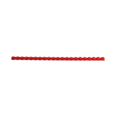 Imagen de GBC 4028214 Canutillo plástico DIN A4 21 anillas 8 mm (caja 100) color rojo