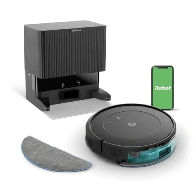 Imagen de iRobot Roomba Combo 2 Essential y Base AutoEmpty con autovaciado para 60 días, Negro, 2en 1, 4 Fases Limpieza, Potente aspiración fregado, Niveles succión, Recarga reanuda, App