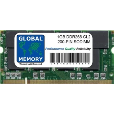 Imagen de 1GB DDR 266MHz PC2100 200 PIN SODIMM Memoria RAM para Ordenador PORTÁTILES/NOTEBOOKS