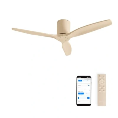 Imagen de CREATE / WINDCALM M/Ventilador de techo arena con Wifi y mando 40W, Silencioso, Ø132 cm, ABS, 6 velocidades, temporizador, función verano invierno