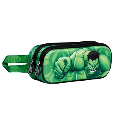 Imagen de Marvel Hulk Destroy Estuche Portatodo 3D Doble, Verde, 22 x 9.5 cm