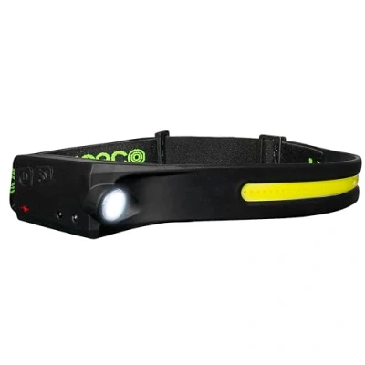 Imagen de Luceco Linterna frontal flexible con sensor de movimiento 350Lm+150Lm USB recargable