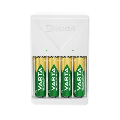 Imagen de VARTA Plug Charger para 2/4 Pilas Recargables AA, AAA NiMH (Incl. 4 AA 2100 mAh), Enchufe UE