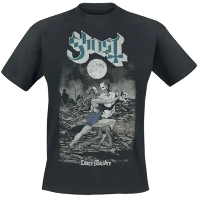 Imagen de Ghost Dance Macabre Hombre Camiseta Negro L 100% algodón Vorne Bedruckt Regular