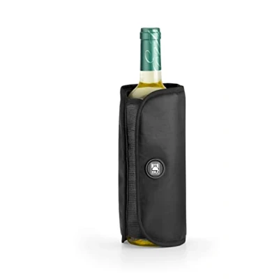 Imagen de BRA Funda enfriadora Botellas de Vino o Cava, Tejido Impermeable, Ajuste elástico Lateral, Negro