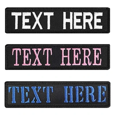 Imagen de Parches de nombre 2 piezas bordado personalizado etiqueta moral parche táctico para uniforme chaqueta chaleco camisas bolsas