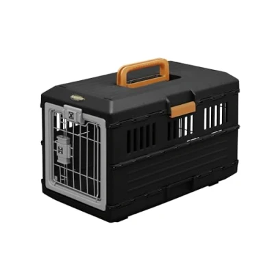 Imagen de Iris Ohyama, Jaula, Caja de transporte para perro, gato, 2 puertas, L55 x F31.5 A36.4 cm, FC 550, Negro