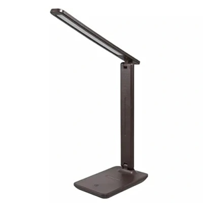 Imagen de BEL AIR HOME Flexo LED 5W Táctil Protección Ocular MOBIL Base de Carga Inalámbrica para Smartphone 3 Temperaturas Luz Diseño Moderno Ideal Escritorio y Estudio (MARRÓN)