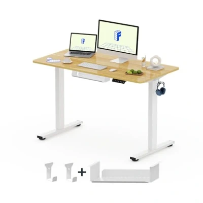 Imagen de FLEXISPOT EG1 Escritorio de Pie con Tablero (Arce, 100X60x1.6cm), Standing Desk, Eléctrico Ordenador Mesa Gaming Ajustable en Altura Tecla 2 Botones Inteligente