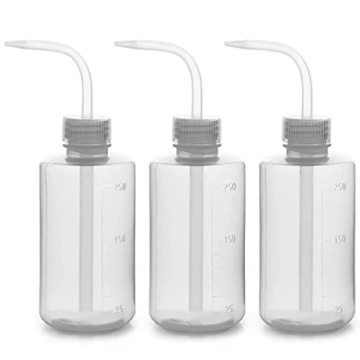 Imagen de Labasics 3 Paquete 250 ml Botella de Lavado, Botellas Plástico para Lavar con Presión, LDPE Material Boca Estrecha, Squeeze Wash Bottle
