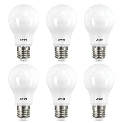 Imagen de Linkind 8W Bombillas LED E27 Luz Cálida 2700K, 806 lúmenes, Equivalente a 60 W Halógena, Bombilla Blanco Cálido con Casquillo Gordo, No Regulable Pack de 6