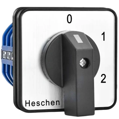 Imagen de Heschen Interruptor universal de cambio selector leva giratorio, SZW26 40/0 3.3, 660V 40A, 4 posiciones 3 Fase 12 Terminales, CE