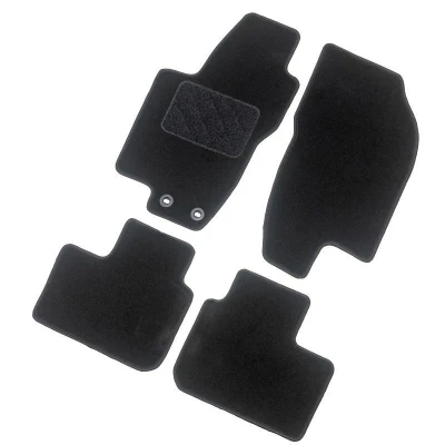 Imagen de AutoStyle TM TO567 Juego de alfombrillas suelo textil delante y detrás 4 negro CITROËN: Berlingo, Berlingo Furgoneta