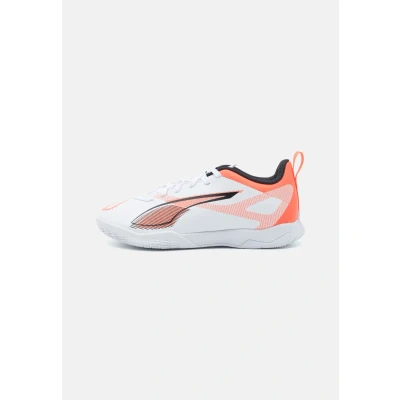 Imagen de Puma Ultra 5 PLAY IT JR Unisex Botas de fútbol sin tacos para niños, Talla: 29, White/black/glowing red Zapatos