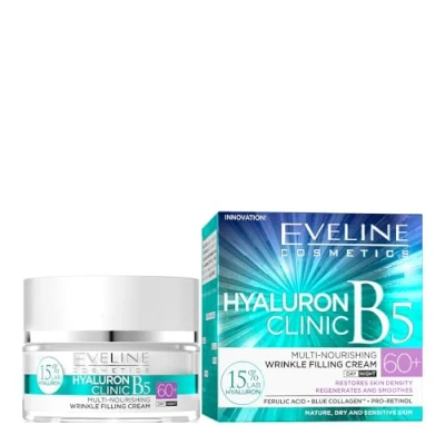 Imagen de Eveline Cosmetics Hyaluron Clinic B5 Crema Rellenadora de Arrugas Nutritiva Día y Noche 50 ml