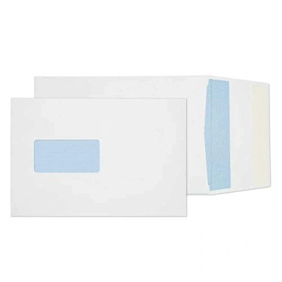 Imagen de Purely Packaging Sobres autoadhesivos con base reforzada (C5, 162 x 229 25 mm, 125 unidades), color blanco