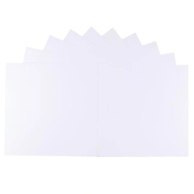 Imagen de Vaessen Creative Florence Cartulina autoadhesiva papel cuadrado para manualidades, 30,5 x cm, blanco, 10 unidades, imprimible, manualidades y proyectos de hobby