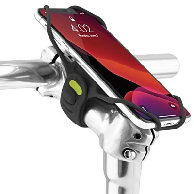Imagen de Bone Bike Tie Pro 3, Soporte Movil Moto Bicicleta, Anti Vibración Porta Telefono Motocicleta Compatible con iPhone 12 11 MAX XR XS X 8 7 Plus, Galaxy S10 S9 S8 Edge Note Serie (Negro)