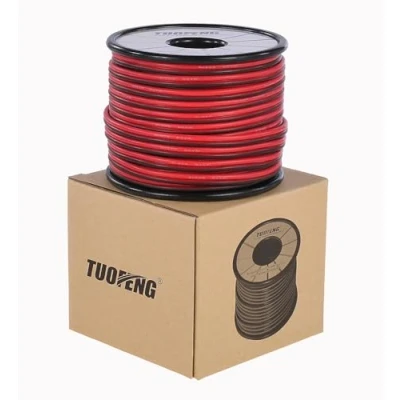 Imagen de TUOFENG 18 AWG cable eléctrico [Negro 20 m Rojo m] flexible de silicona 2 Conductor Línea paralelo Alambre cobre estañado