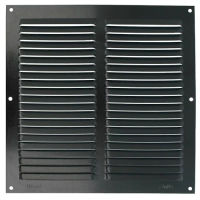 Imagen de Amig Rejilla Cuadrada de Aluminio Rejillas Ventilación para Salida Aire Ideal Techo Cocina y Baño Medidas 250 x mm Color Negro
