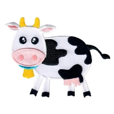 Imagen de PatchMommy Vaca Parche Termoadhesivo Bordado para Ropa Parches Infantiles y Apliques Niños