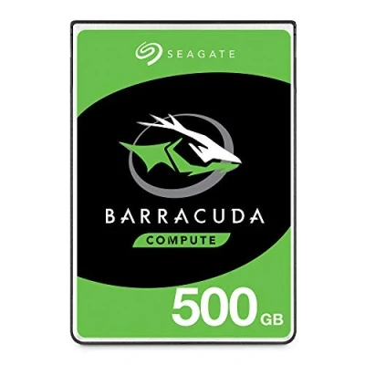 Imagen de Seagate BarraCuda, 500 GB, Disco duro interno, HDD, 2,5&quot; SATA 6 GB/s, 5400 RPM, caché de 128 MB para ordenador portátil y PC (ST500LM030)