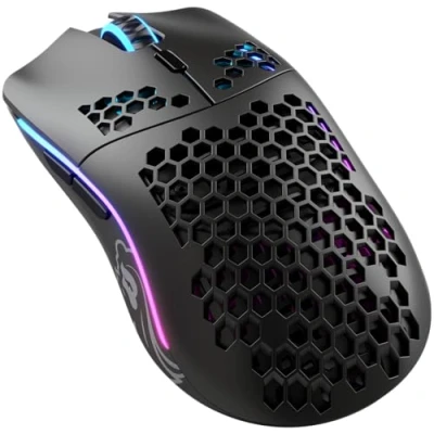 Imagen de Glorious gaming Model O Wireless Ratón inalámbrico 69 g superligero, diseño colmena, RGB, ambidiestro, sin lag 2,4 GHz inalámbrico, hasta 71 horas de batería Negro mate