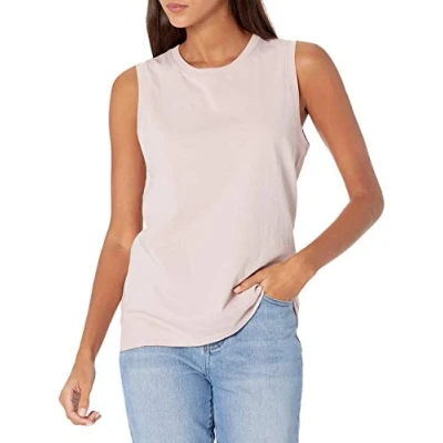 Imagen de The Drop Nicole Camiseta sin mangas de estilo gimnasio cuello redondo para Mujer, Rosa pastel, M