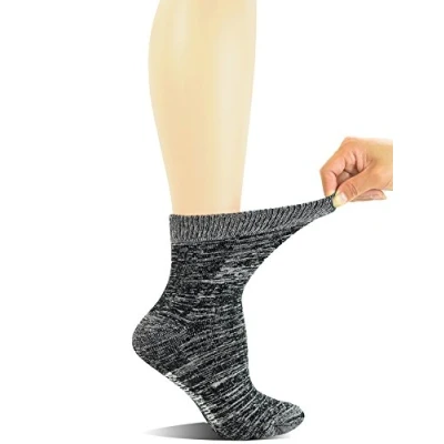 Imagen de Yomandamor 3 pares de calcetines térmicos bambú para mujer con puntera sin costuras y cojín completo