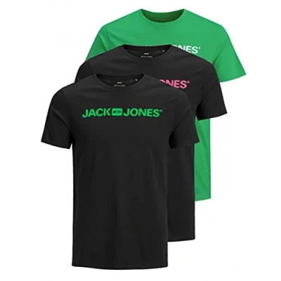 Imagen de Jack &amp; Jones Paquete de 3 Camisetas para Hombre, S