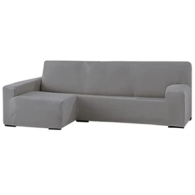 Imagen de GFD Funda de Sofá Chaise Long, Protectora Longue L Tela Elástica Ajustable, Resistente Perros Gatos Mascotas (Gris, Izquierda)