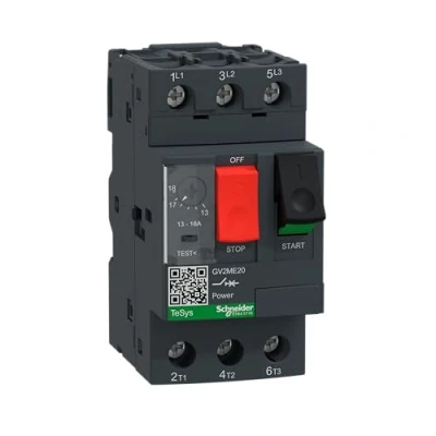 Imagen de Schneider Electric GV2ME20 GV2ME Disjuntores Motor Magnetotérmicos, 13/18A, 89mm x 45mm 78.5mm