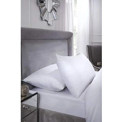 Imagen de Emma Barclay Par de Fundas Almohada algodón 400 Hilos, Color Blanco, 2 Unidades