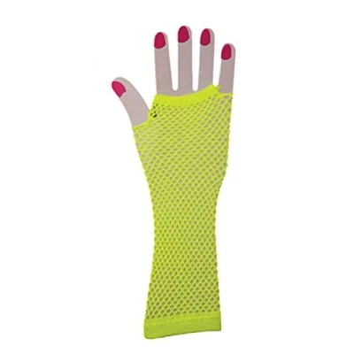Imagen de The Glowhouse Guantes de red neón los años 80 cortos y largos colores vibrantes