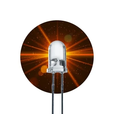 Imagen de Lumetheus LED Diodos Emisores, 5mm Color Naranja Ultrabrillante 25.000 mcd 50 piezas 2 3 V Pin Diodo Emisor de Luces LEDs