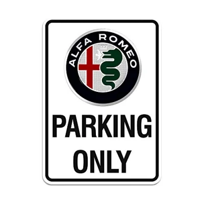 Imagen de Alfa Romeo 4R Quattroerre.it 21401 Cartel Parking Only, 28 x 40 cm