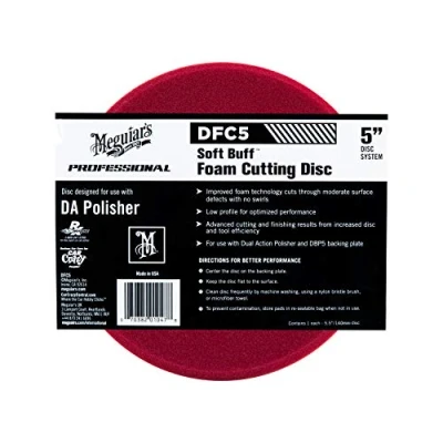 Imagen de Meguiars DFC5 Soft Buff Foam Cutting Disc 5&#039;&#039; para pulidoras Doble acción