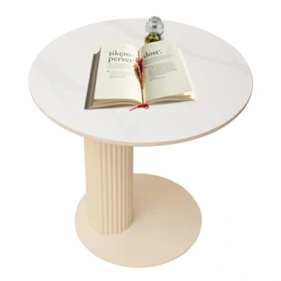 Imagen de Cre Cra Mesa Auxiliar Forma c marmol,Mesa Lateral,Mesa para sofá,mesas auxiliares Salon,Mesa pequeña,mesita Metal,mesita Lateral de sofá,Mesa Sofa