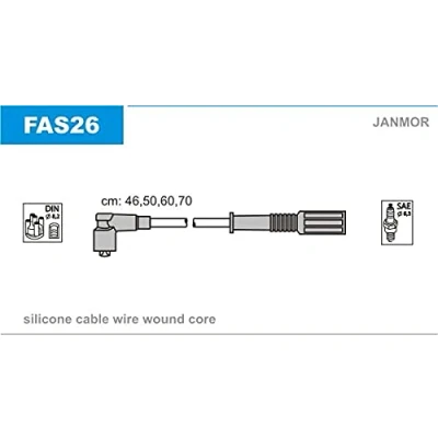 Imagen de JANMOR FAS26 Juego de Cables Encendido FIAT: Doblo I Familiar, LANCIA: Y