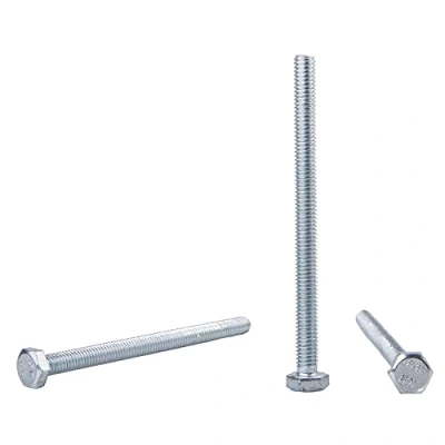 Imagen de tornillos hexagonales DIN 933 de acero chapado en zinc M6 x 80 mm grado 8,8, hexagonales, totalmente roscados, cabeza hexagonal, 20,