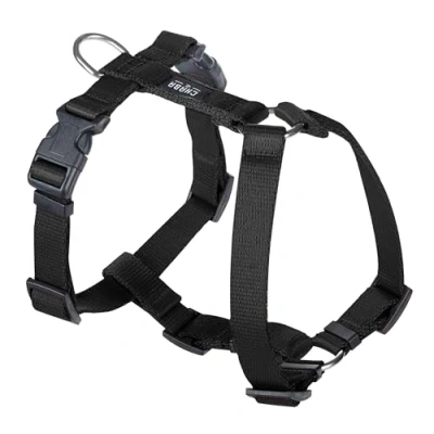 Imagen de Chaba Guard Arnes para Perro pequeño con Control, antitirones, Evita tirones y Asfixia, Ajuste en 5 etapas, Cómodo Ligero, Arnés clásico Perros, Dog Harness, Talla S, Negro