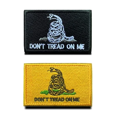 Imagen de 2 Piezas &quot;Gadsden Don&#039;t Tread On Me&quot; Divertido Bordado Táctica Militar Moral Biker Parche Emblema Compatible con Velcro