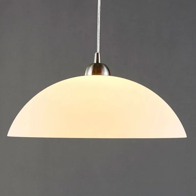 Imagen de lámpara colgante &#039;Valeria&#039; (Moderno) en Blanco hecho de Vidrio e.o. para Cocina (1 llama, E27) Lindby vidrio, colgante, mesa comedor,