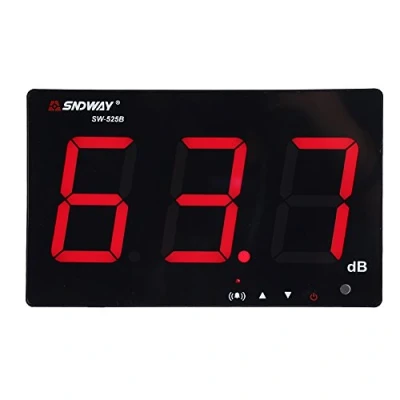 Imagen de decibel meter 9.6&quot;LCD Medidor de ruido montado en la pared conectado por USB con Registro datos y alarma para Construcción edificios and Mantenimiento equipos