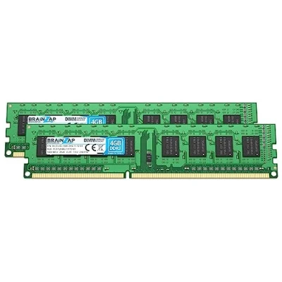 Imagen de BRAINZAP 8GB (2X 4GB) DDR3 RAM DIMM PC3 12800U 11 12 B1 2Rx8 1600MHz 1.5V CL11 Ordenador PC Memoria