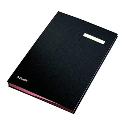 Imagen de ESSELTE 621061 Portafirmas fuelle 20 separadores forrado color negro